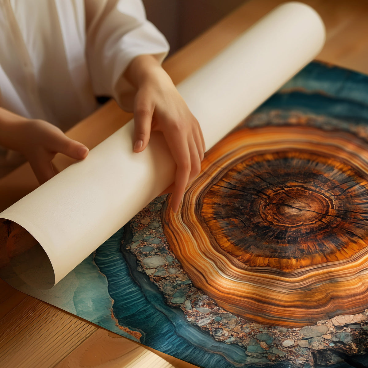 Oceanic Harmony - Geode Art