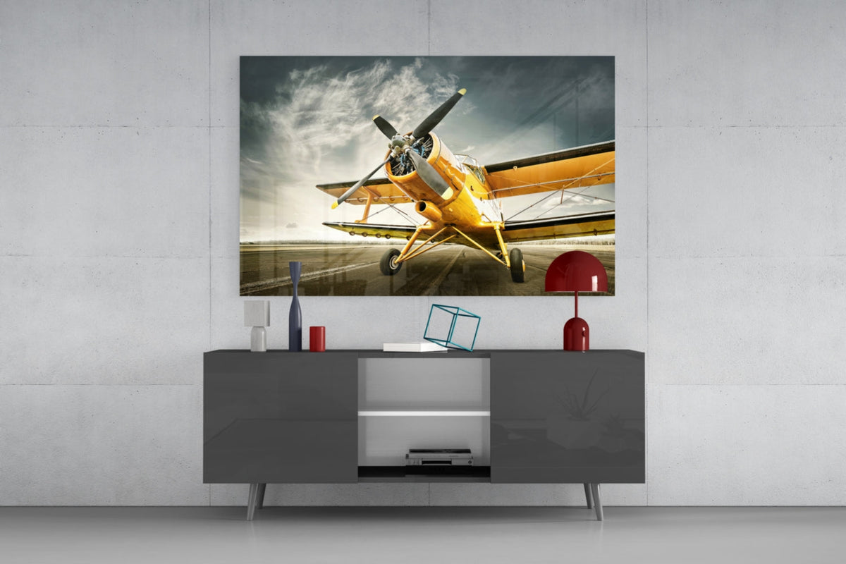 Aircraft Glass Wall Art